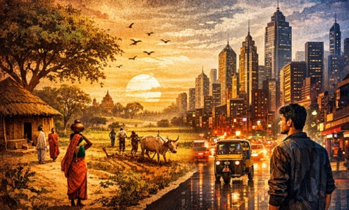 RURAL AND URBAN MORALITY IN MODERN INDIAN ENGLISH NOVELS:  AN EVALUATIVE STUDY